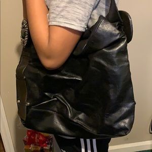 Fashion Express Black Pleather Purse